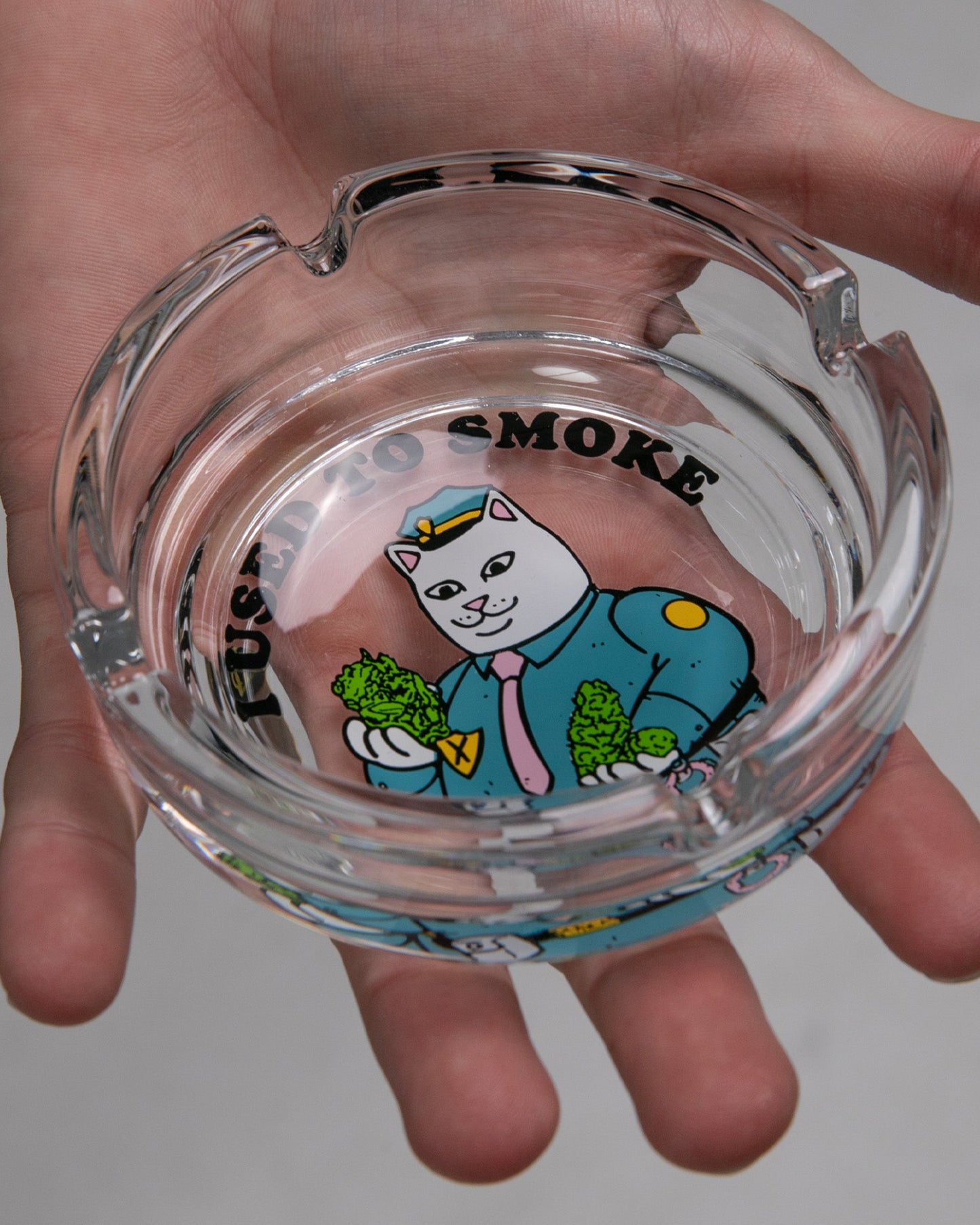 I USED TO SMOKE ASHTRAY (CLEAR)